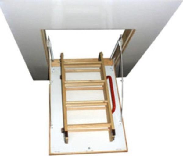 2mm Ahşap Ahşap Katlanır Çatı Merdiveni 60 X 110 Cm  - Image 1