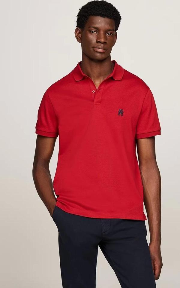 Tommy Hilfiger Erkek Kırmızı Polo T-Shirt - Image 1