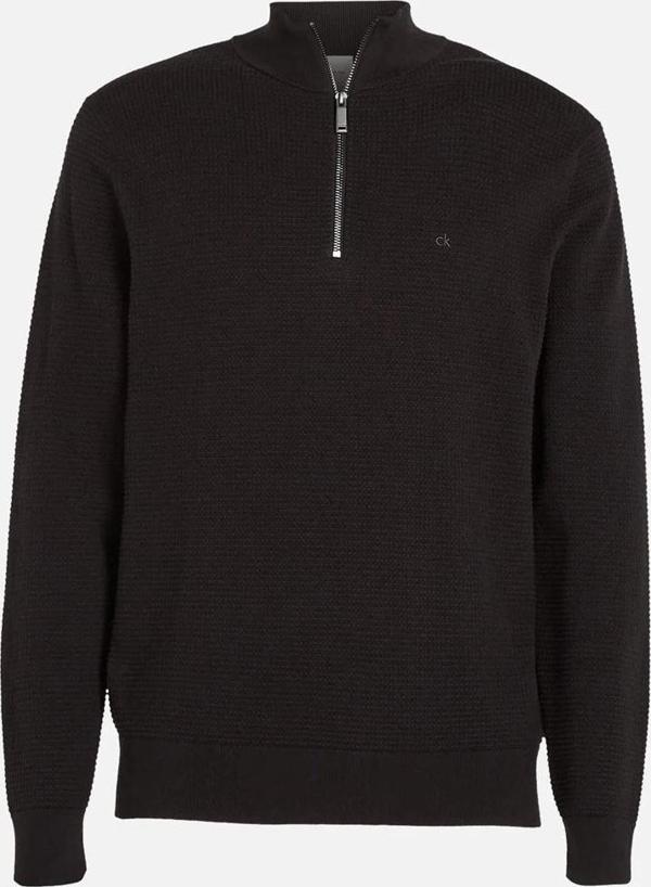 Calvin Klein Erkek Siyah Fermuarlı Kazak - Image 1