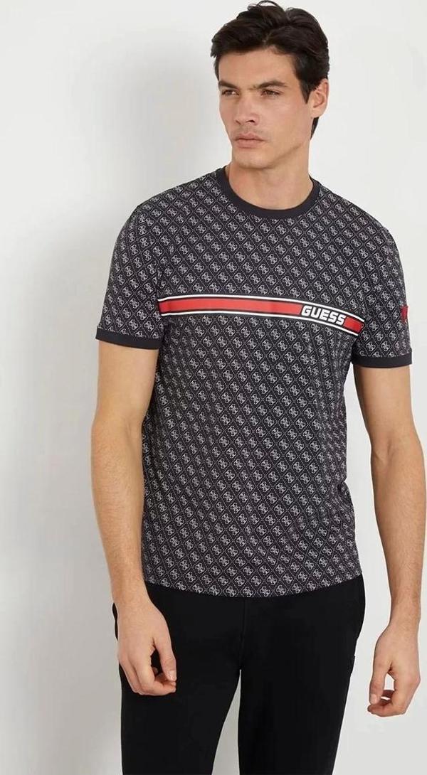 Guess Erkek Tamamı Logolu  T-Shirt - Image 1