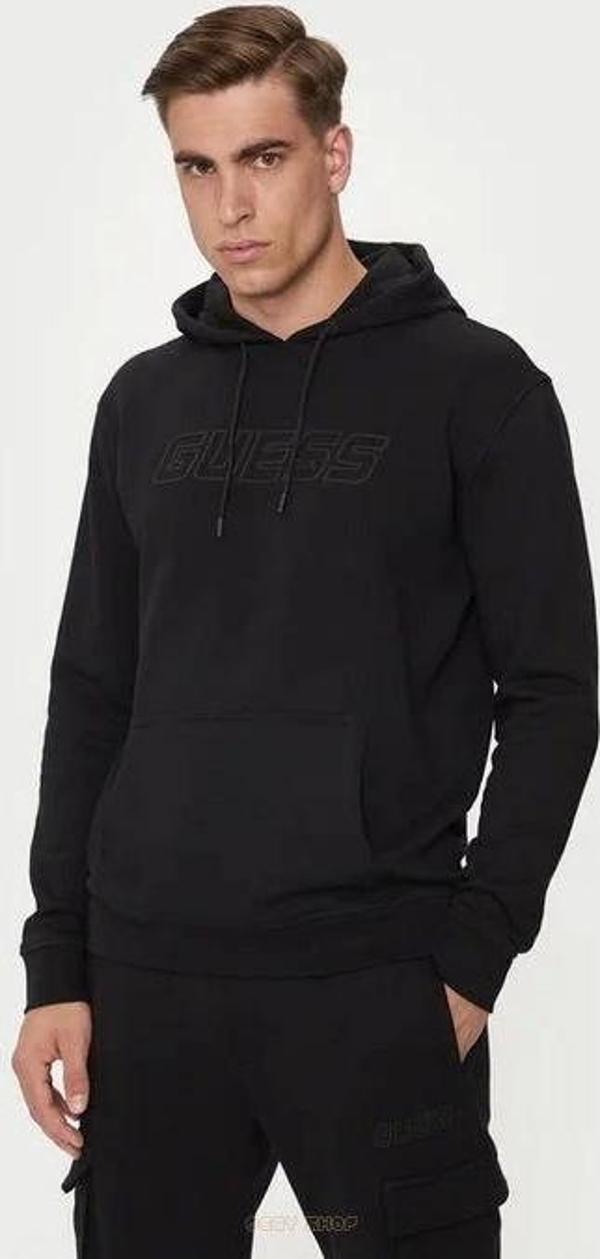 Guess Erkek Aldwin New Hoodie Siyah Sweatshirt - Image 1