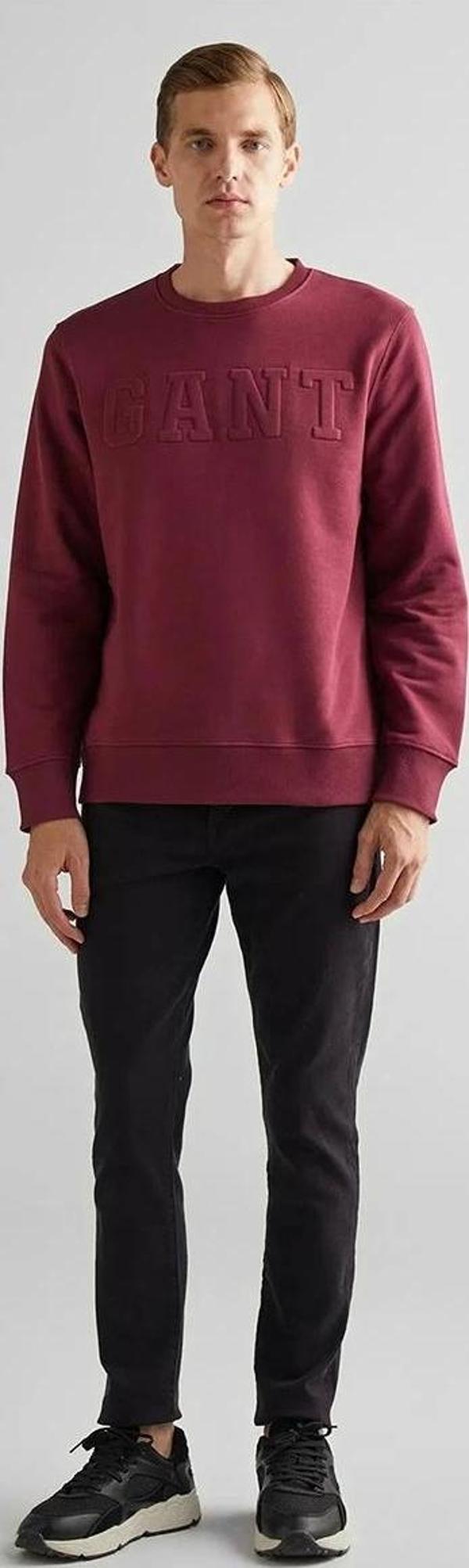 Gant Erkek Bordo Regular Fit Sweatshirt - Image 1
