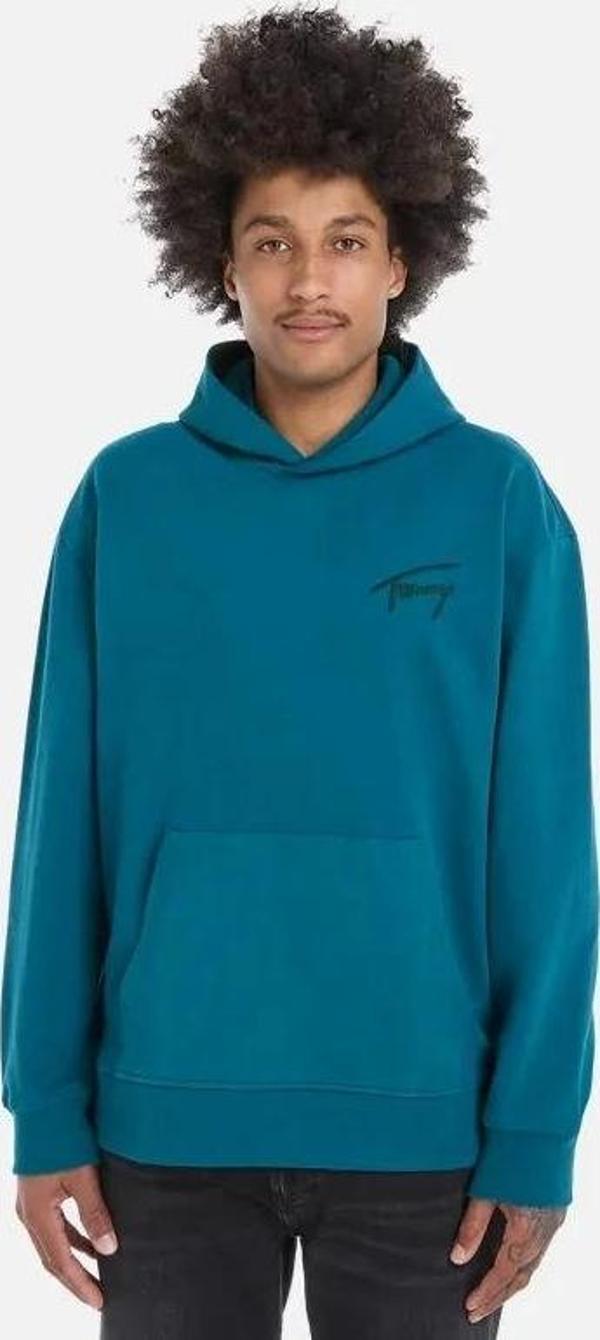 Tommy Hilfiger Erkek Turkuaz Sweatshirt - Image 1