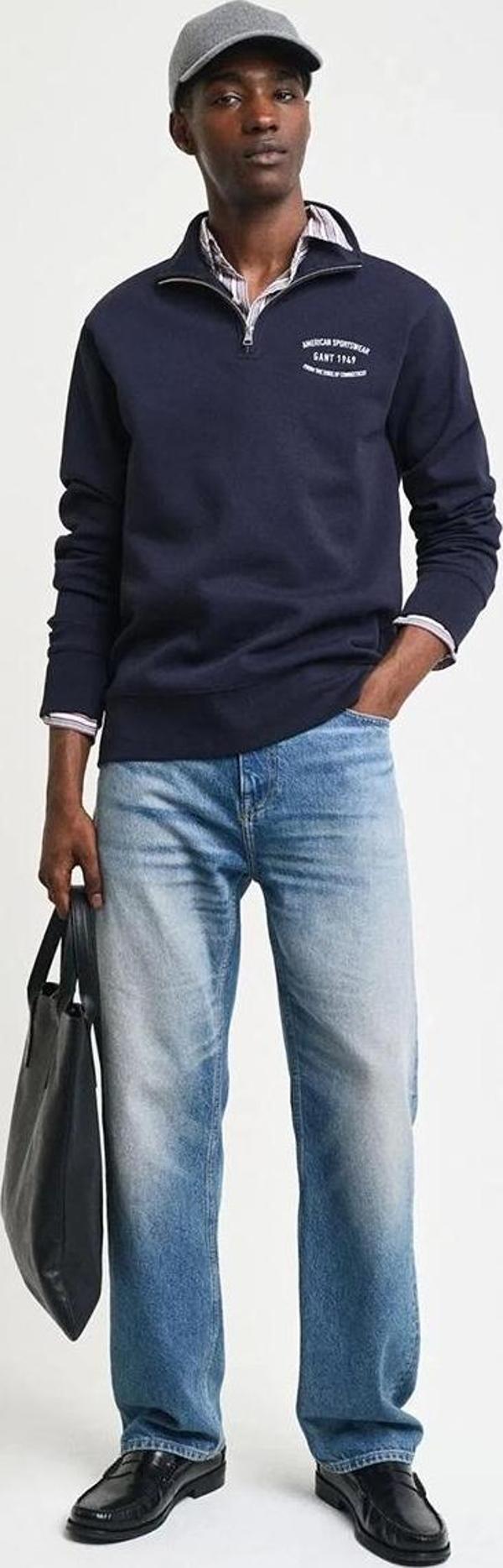 Gant Erkek Bordo Regular Fit Sweatshirt - Image 1