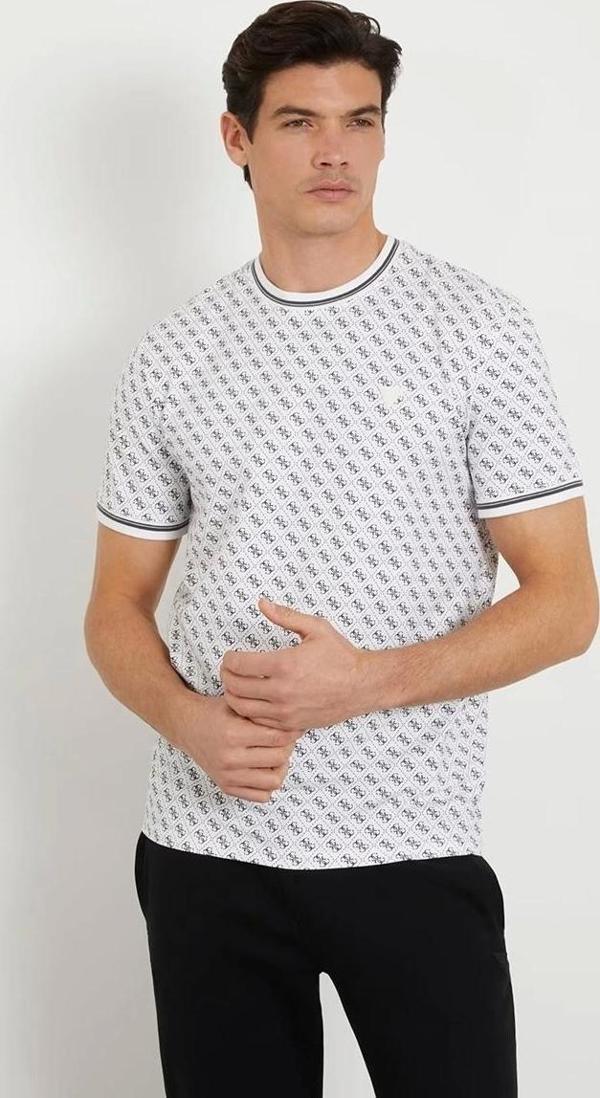 Guess Erkek Tamamı 4G  Logolu T-Shirt - Image 1