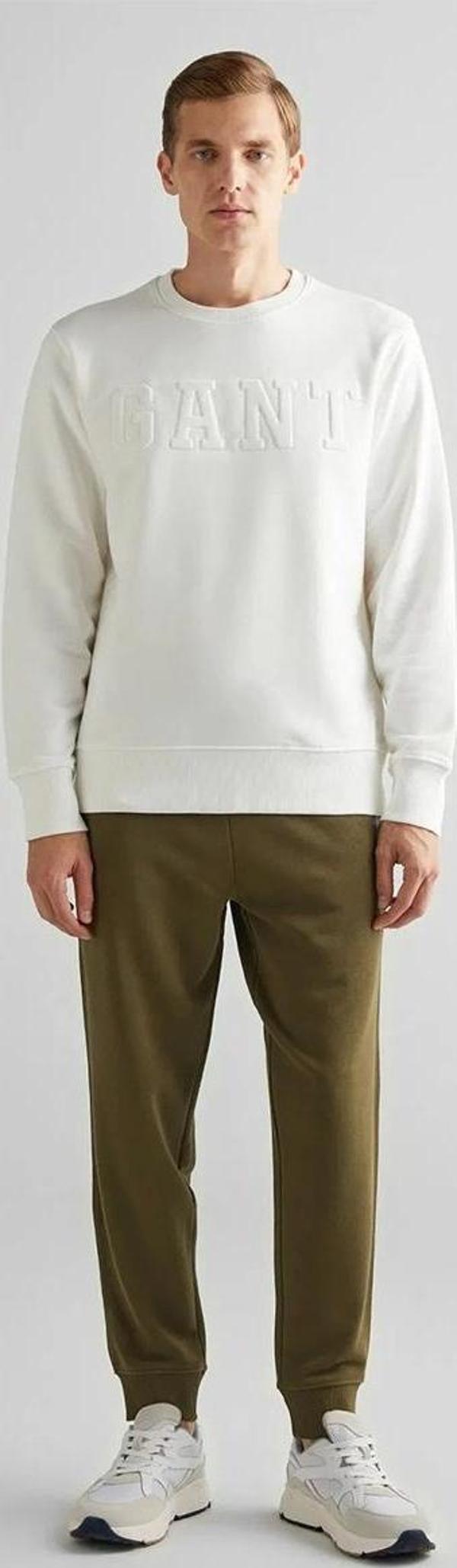 Gant Erkek Krem Regular Fit Sweatshirt - Image 1