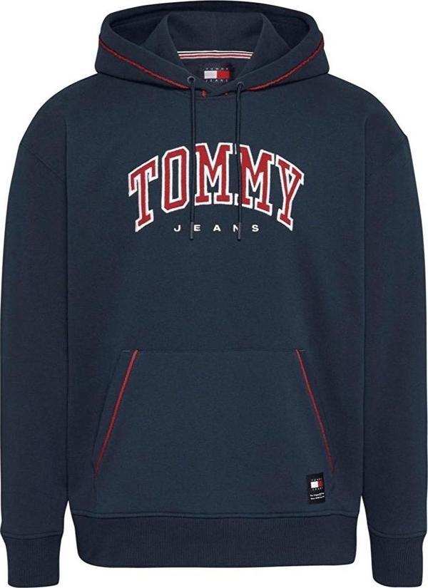 Tommy Jeans Erkek Lacivert Relaxed Baskılı Sweats - Image 1