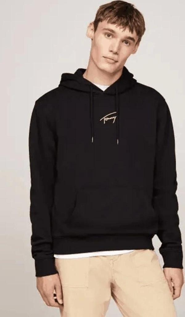 Tommy Jeans Erkek Altın İmza Logolu Kapüşonlu - Image 1