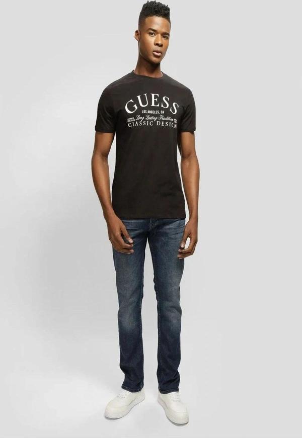 Guess Erkek Siyah Logolu T-Shirt - Image 1