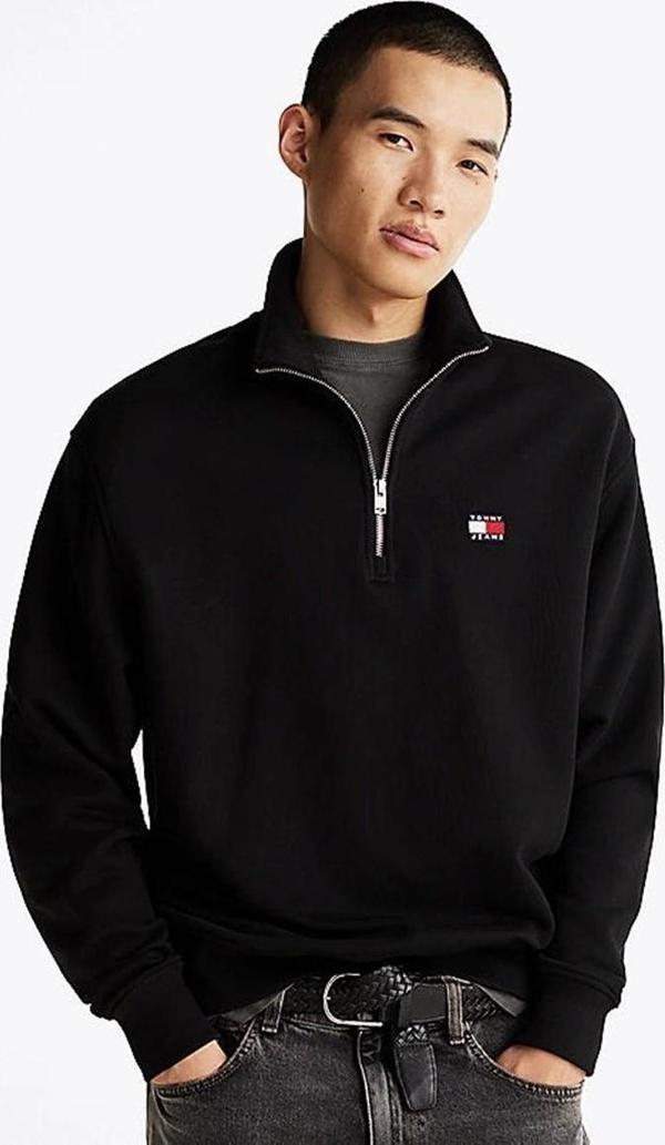 Tommy Hilfiger Erkek Siyah Tjm Rlx  Fermuarlı Sweatshırt - Image 1