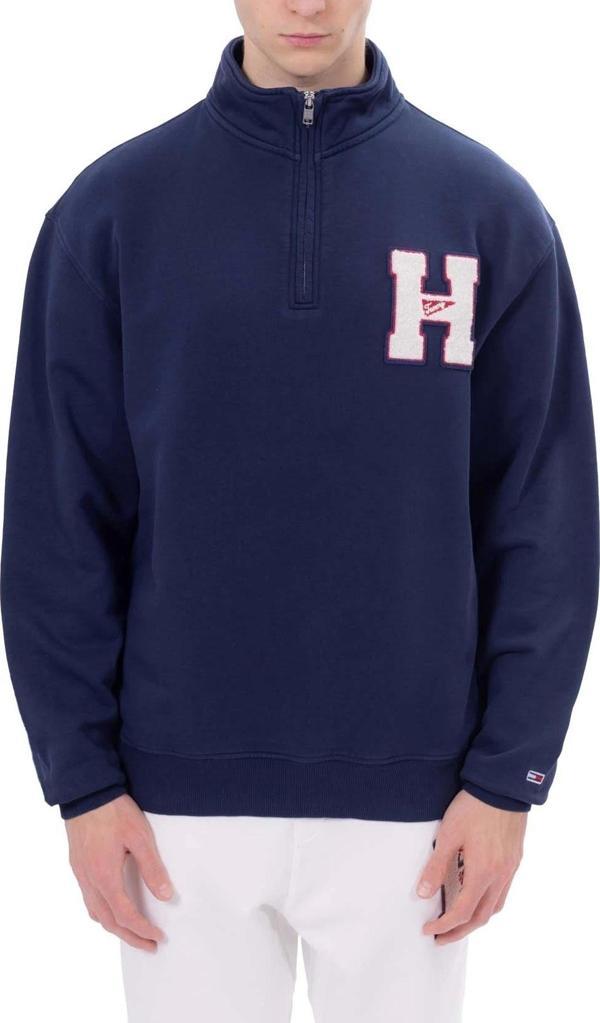 Tommy Hilfiger Erkek Lacivert  Fermuarlı Sweatshirt - Image 1