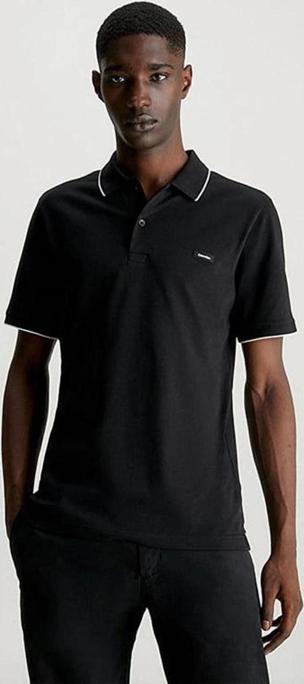 Calvin Klein Erkek Siyah Polo Yaka T-Shirt - Image 1