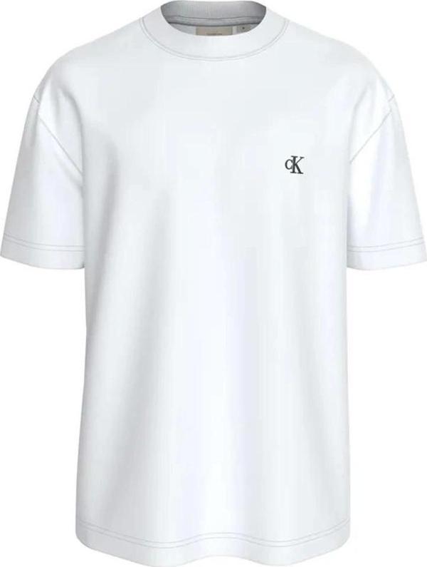 Calvin Klein Erkek Beyaz Heavy Regular T-Shirt - Image 1