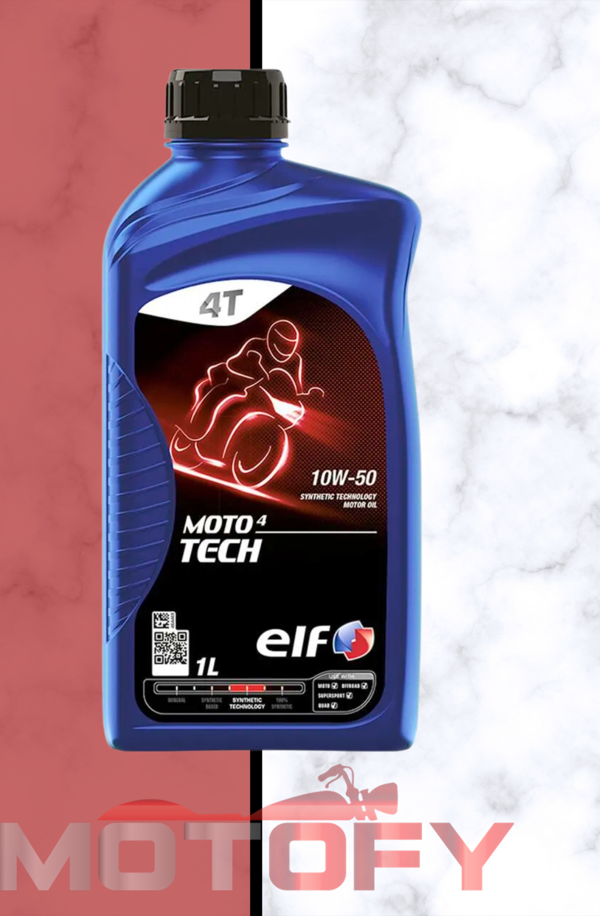 ELF MOTO 4 TECH 10W 50 1L SENTETİK MOTOSİKLET YAĞI - API SN - JASO MA2 - Image 1