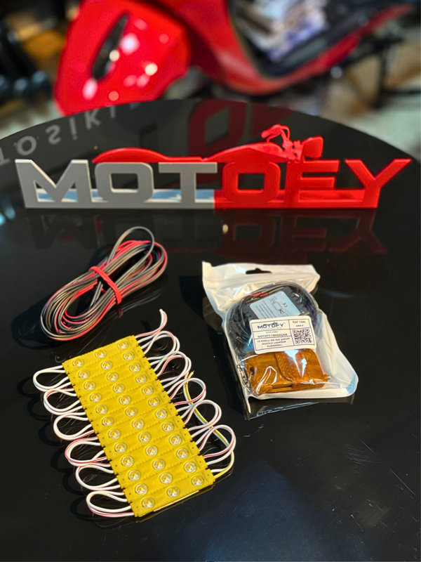 CUP UZAKTAN KUMANDALI 16 MODLU ÇAKAR DANS MODÜLLÜ AMBİYANS AYDINLATMA - MOTOSİKLET ALTI AYDINLATMA AMBER - TURUNCU RENK - Image 1
