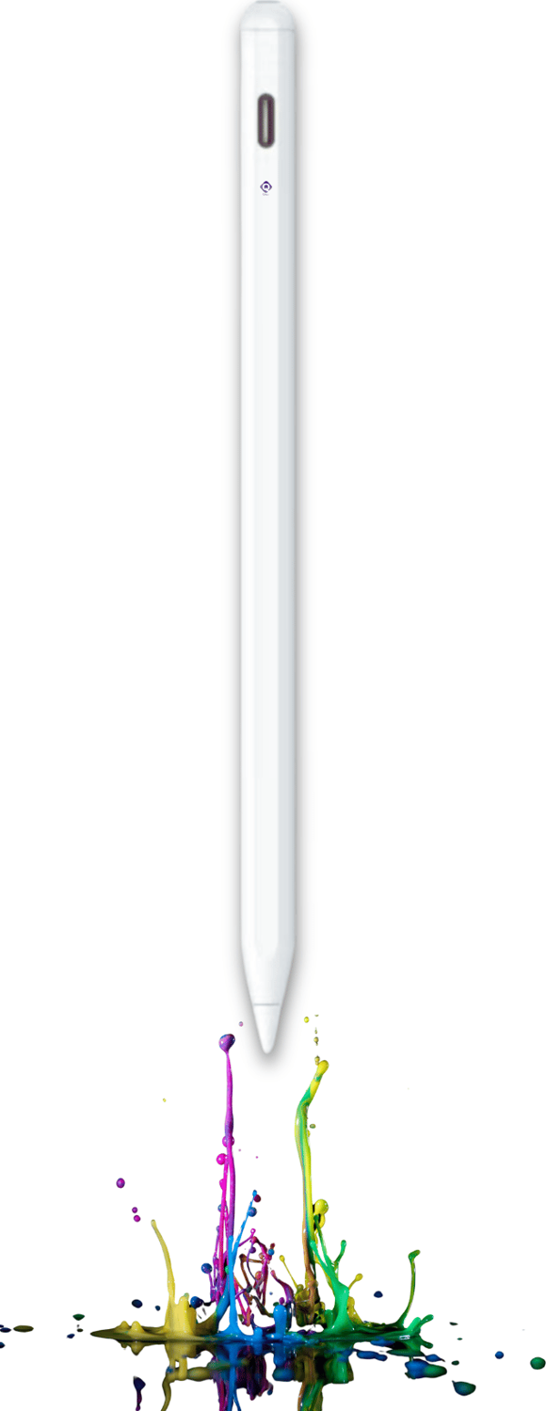 iPad Air 11 2024 Uyumlu Yapışarak Manyetik Şarj Olabilen Avuçiçi ve Eğim Özellikli Tablet Kalemi - Image 1
