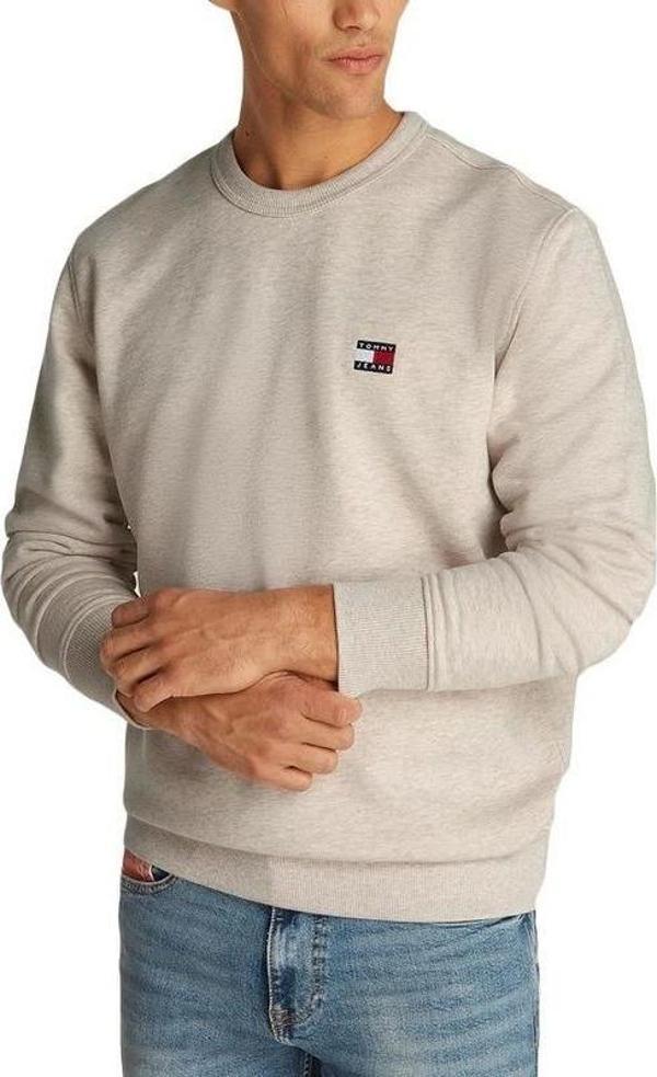 Tommy Jeans Kayıt Rozetli Ekstra Uzun Kollu Sweatshirt Bej - Image 1