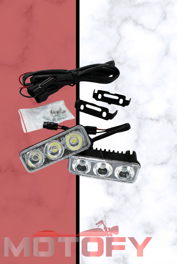POWER LED 3LÜ GÜNDÜZ LEDİ - SİS FARI TAKIMI ULTRA PARLAK TESİSAT DAHİL SOKETLİ PREMİUM MODEL - Image 1