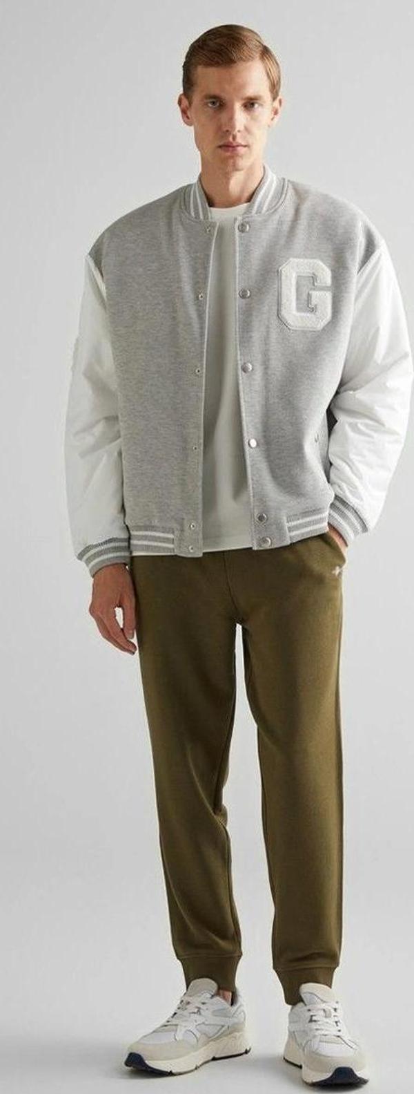 Gant Erkek Gri Bomber Ceket - Image 1