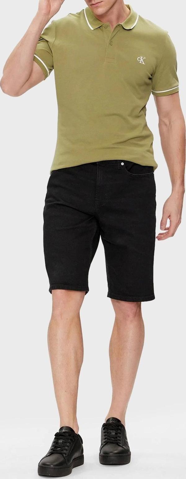 Calvin Klein Erkek Streç Pamuklu Slim Fit Siyah Şort - Image 1