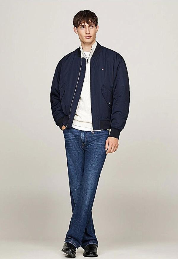 Tommy Hilfiger Erkek Su İtici Lacivert Ceket - Image 1