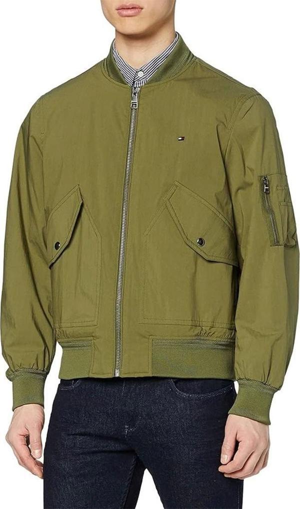 Tommy Hilfiger Erkek Orijinal Bomber Yeşil Ceket - Image 1