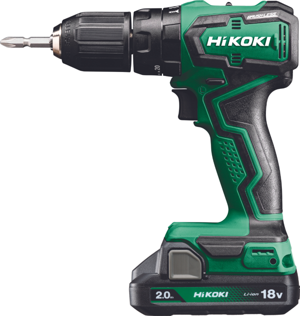 Hikoki DV18DD-2.0 18V/2.0Ah 55Nm Çift Akülü Şarjlı Darbeli Kömürsüz Matkap - Image 1