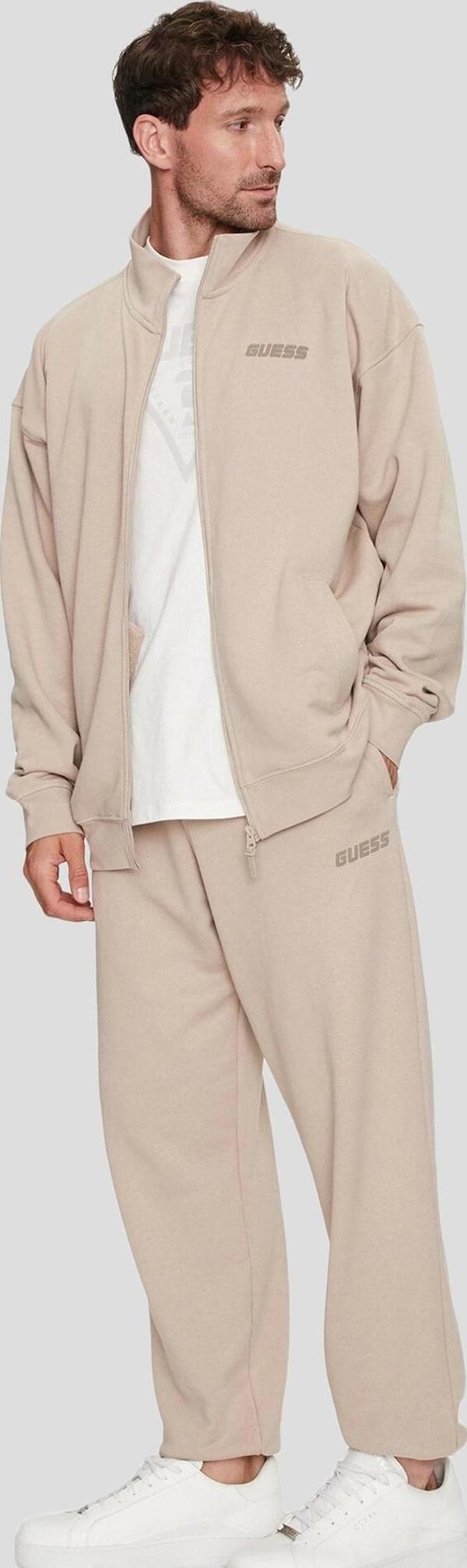Guess Erkek Emis Full Fermuarlı Bej  Ceket - Image 1