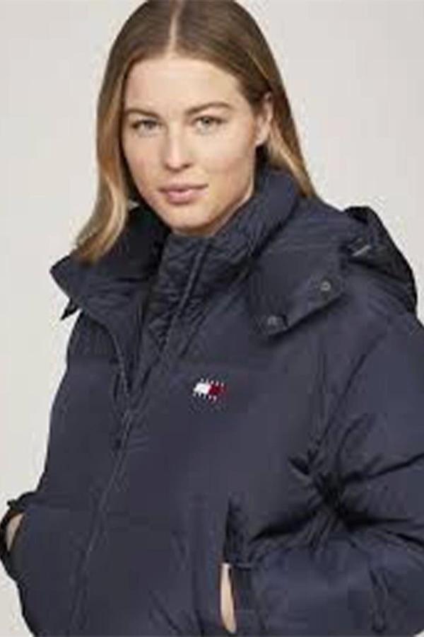 Tommy Jeans Kadın Alaska Lacivert Şişme Mont - Image 1