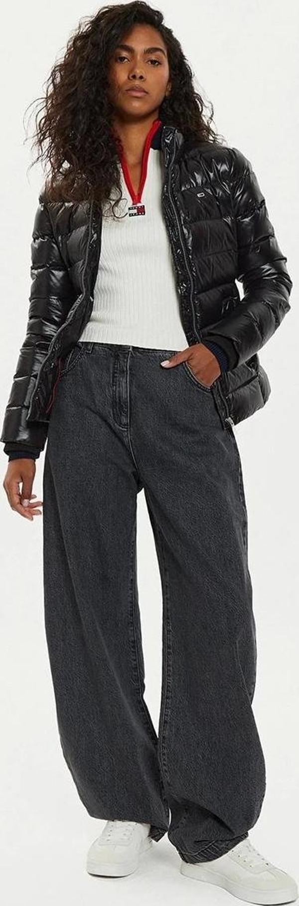 Tommy Jeans Kadın Siyah Kemerli Ceket - Image 1