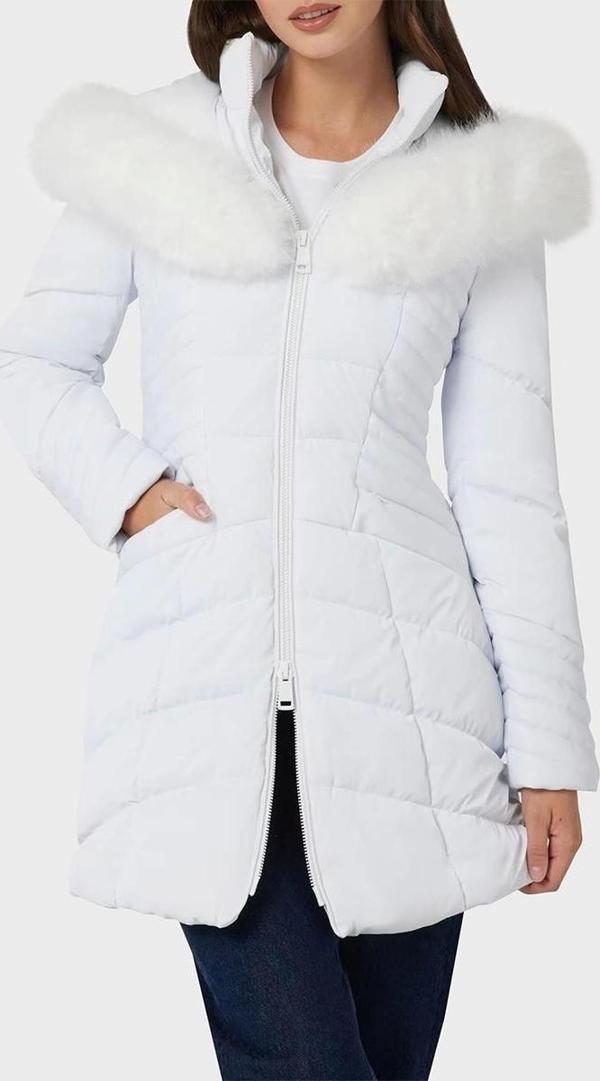 Guess Kadın  Suni Kürk   Kapüşonlu  Şişme Mont - Image 1