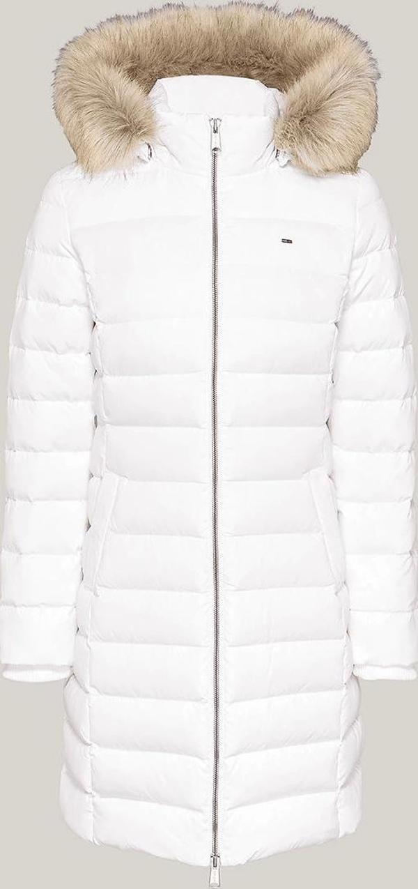 Tommy Jeans Kadın Sahte Kürk Kapüşonlu Mont - Image 1