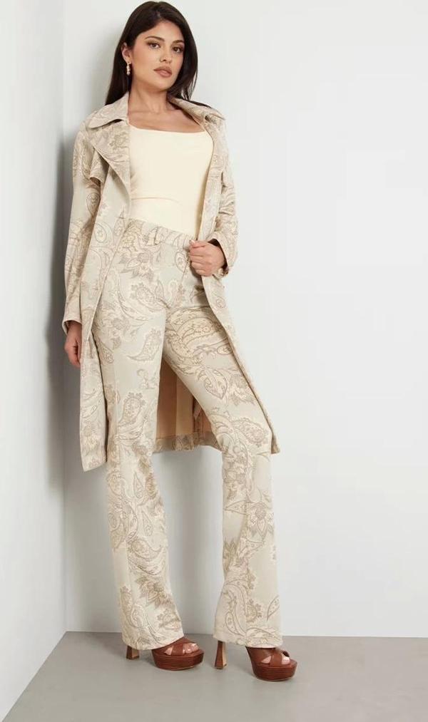 Guess Kadın  Şal Desenli  Suni Süet Pantolon - Image 1