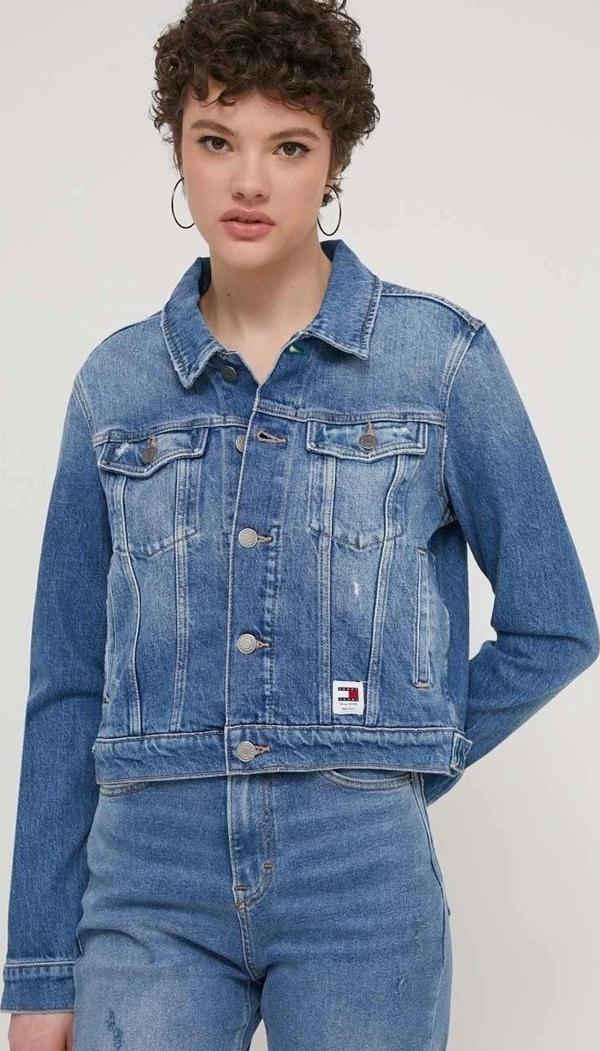 Tommy Hilfiger Kadın Kemerli Fermualı Kot Ceket - Image 1