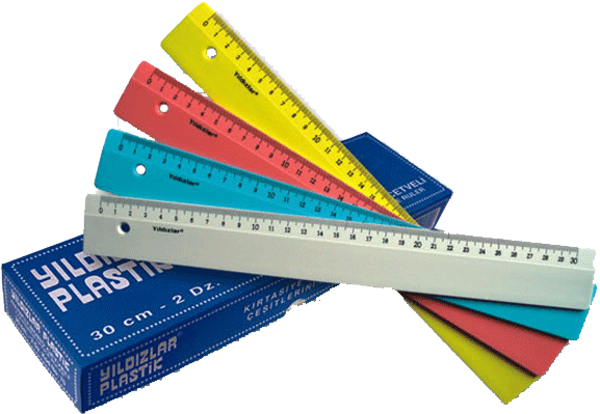 Yıldızlar Kod:070 Plastik Renkli Büro Cetveli 30 Cm - Image 1
