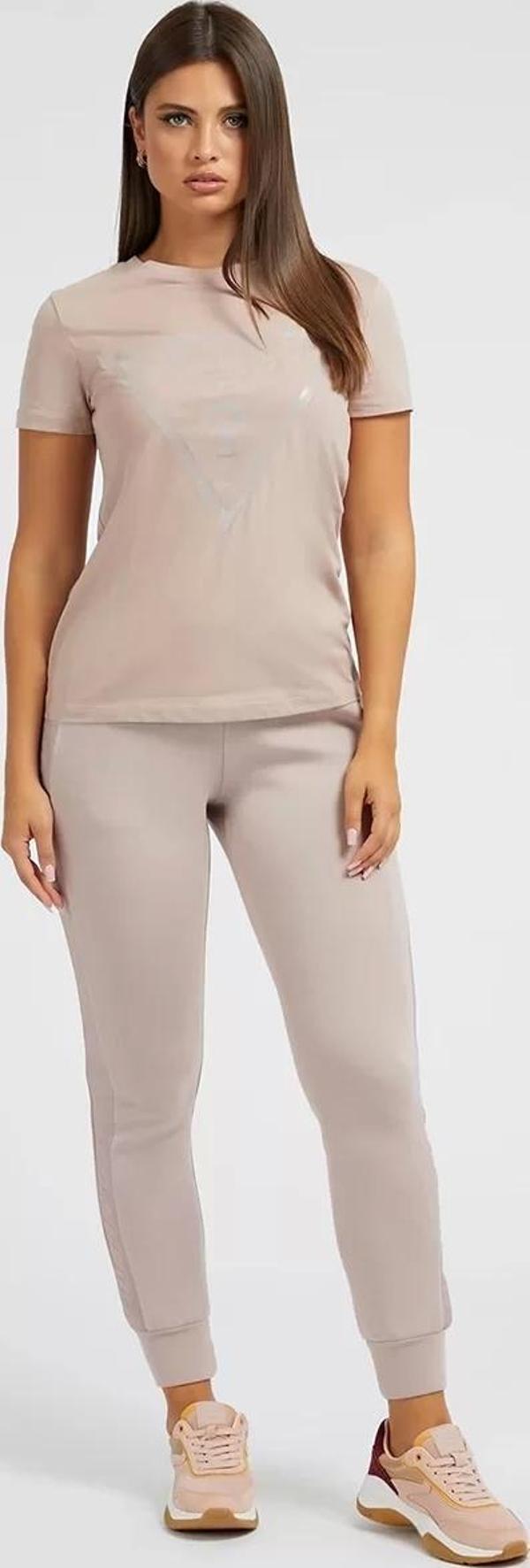 Guess Önde  Logolu T-Shirt  Bej Kadın - Image 1