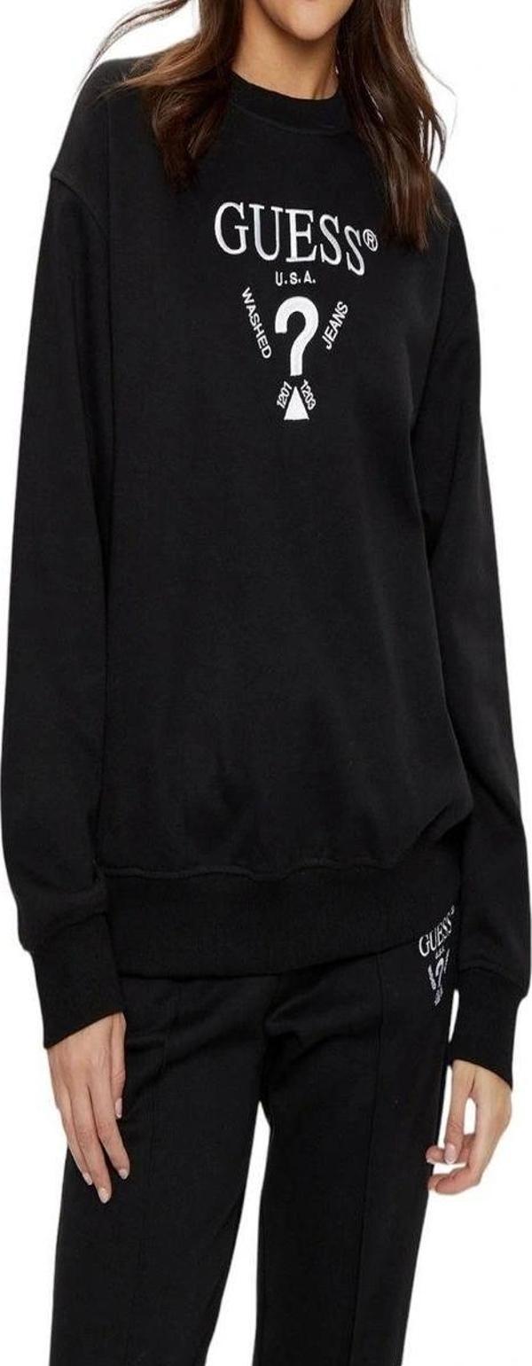 Guess Kadın Siyah Logolu Sweatshirt - Image 1