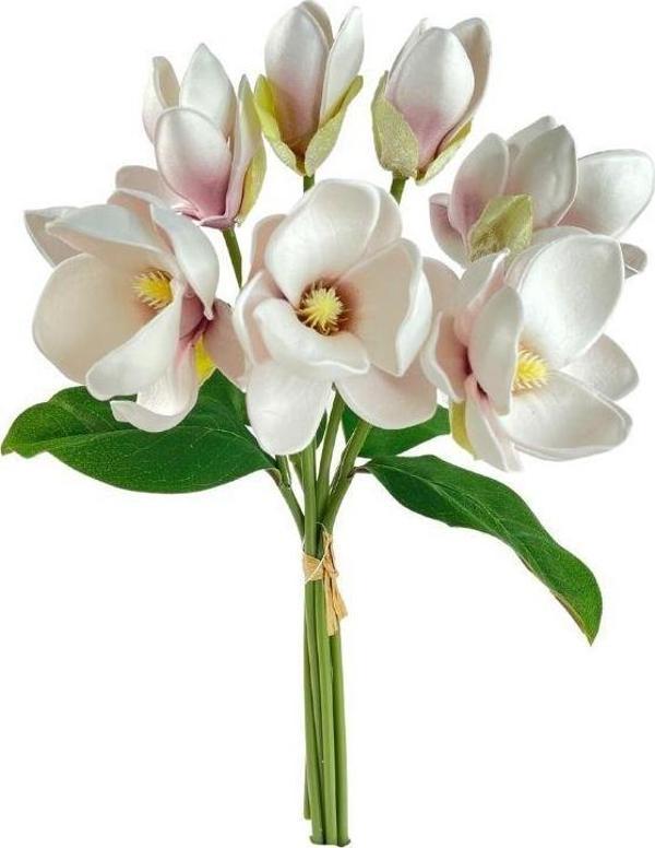 Yapay Çiçek Manolya Letex Eva Magnolia 33cm Pudra Uçuk Lila - Image 1