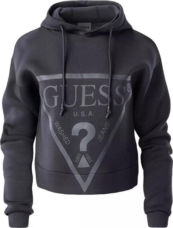 Guess  Kadın Üçgen Logolu Sweatshirt - Image 1