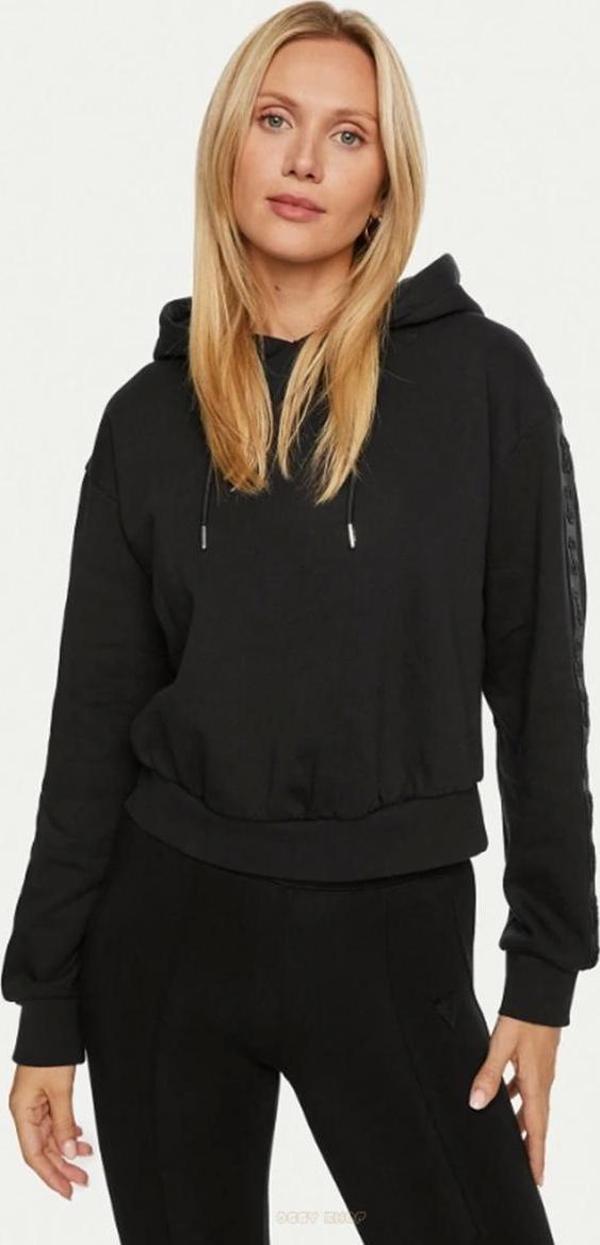 Guess Kadın Siyah Logolu Sweatshirt - Image 1