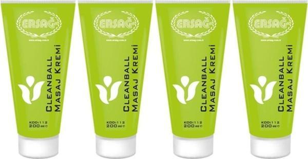 Ersağ Clean Ball Masaj Kremi 200 ml X 4 Adet - Image 1