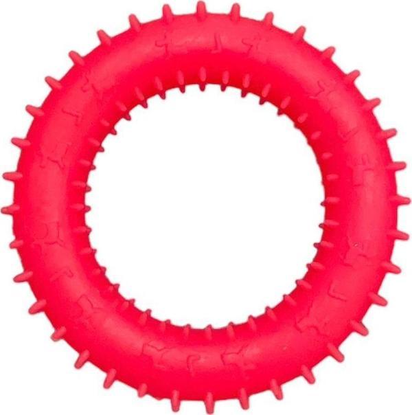 Glipet Plastik Dikenli Simit Köpek Oyuncağı Pembe - Image 1