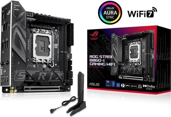 Asus ROG Strix B860-I Gaming WIFI DDR5 9066Mhz (OC) M.2 1851p Mini-ITX Anakart - Image 1