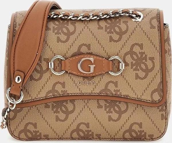 Guess Kadın Bej Izzy 4G Logolu Mini Çapraz Çanta - Image 1