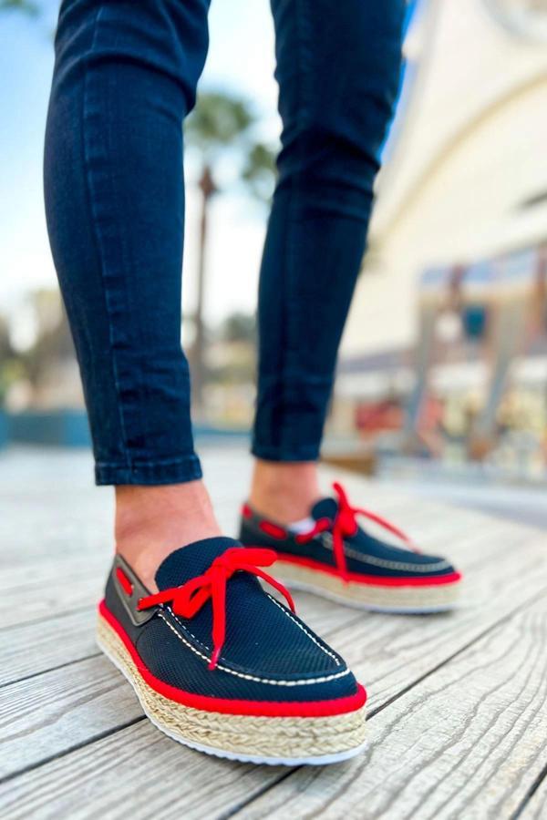CH311 Espadril Erkek Ayakkabı SIYAH - KIRMIZI - Image 1