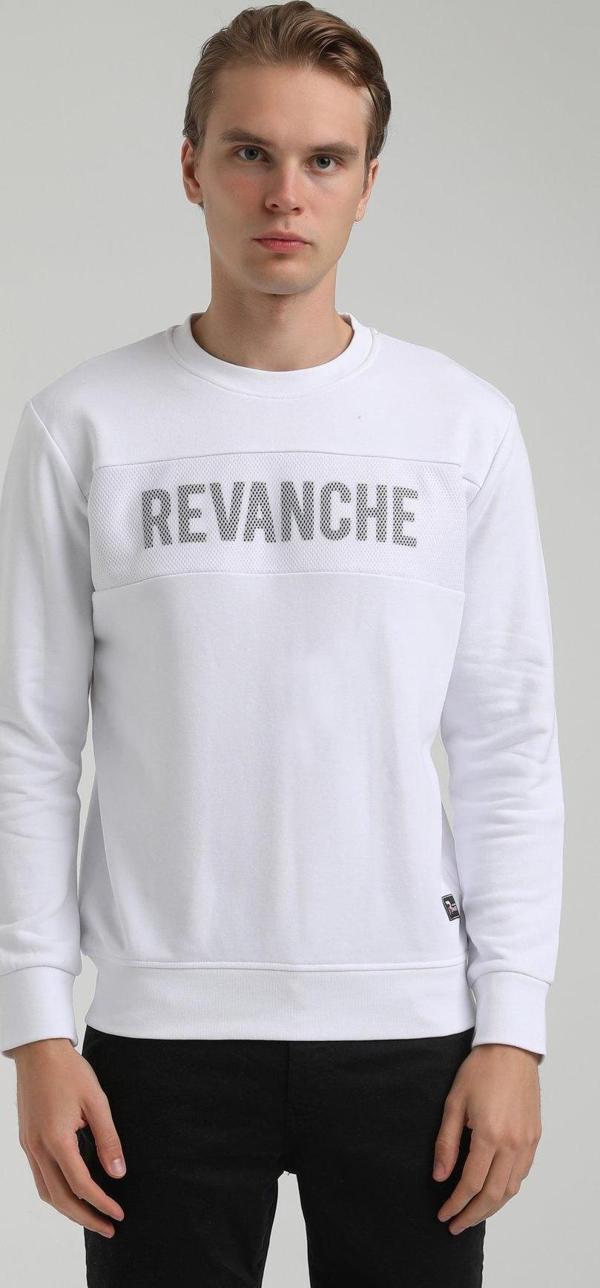 New World Polo Bisiklet Yaka Beyaz Slim Fit Sweatshirt 22FWM60117 - Image 1