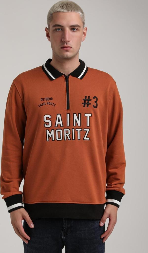 Bisiklet Yaka Kiremit Slim Fit Sweatshirt 24FWM60207 - Image 1