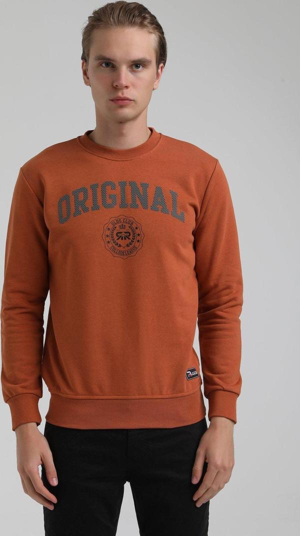 New World Polo Bisiklet Yaka Kiremit Slim Fit Sweatshirt 22FWM60132 - Image 1