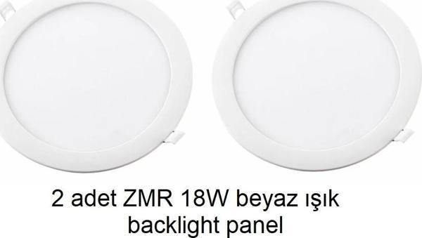 2 ADET ZMR 18W beyaz ışık SLIM BACKLIGHT PANEL ARMATÜR - Image 1
