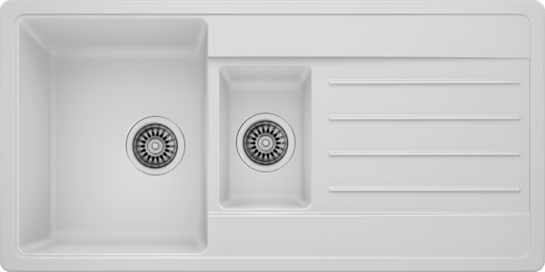 Evier Granit Evye Fors Series Grey (Gri) - (1.5 Göz) - (100X50) - Image 1